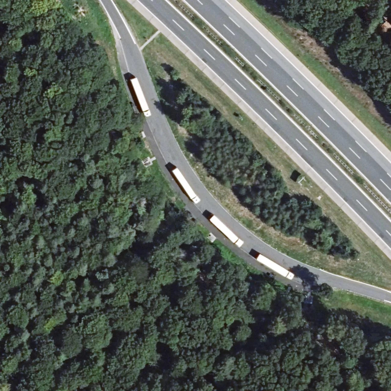 Aerial photo (orthophoto) of truck parking Brotpfad West from 2023