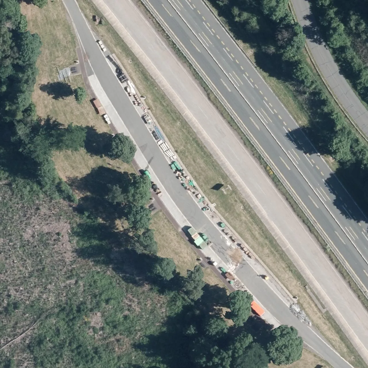 Aerial photo (orthophoto) of truck parking Kattenschoß from 2023