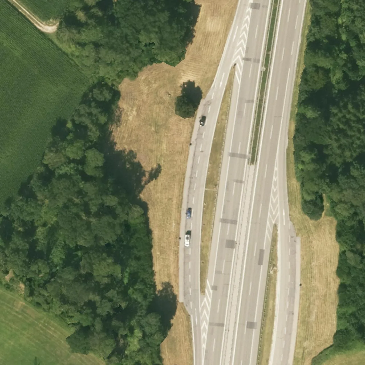 Aerial photo (orthophoto) of truck parking Hahnenberg West from 2022