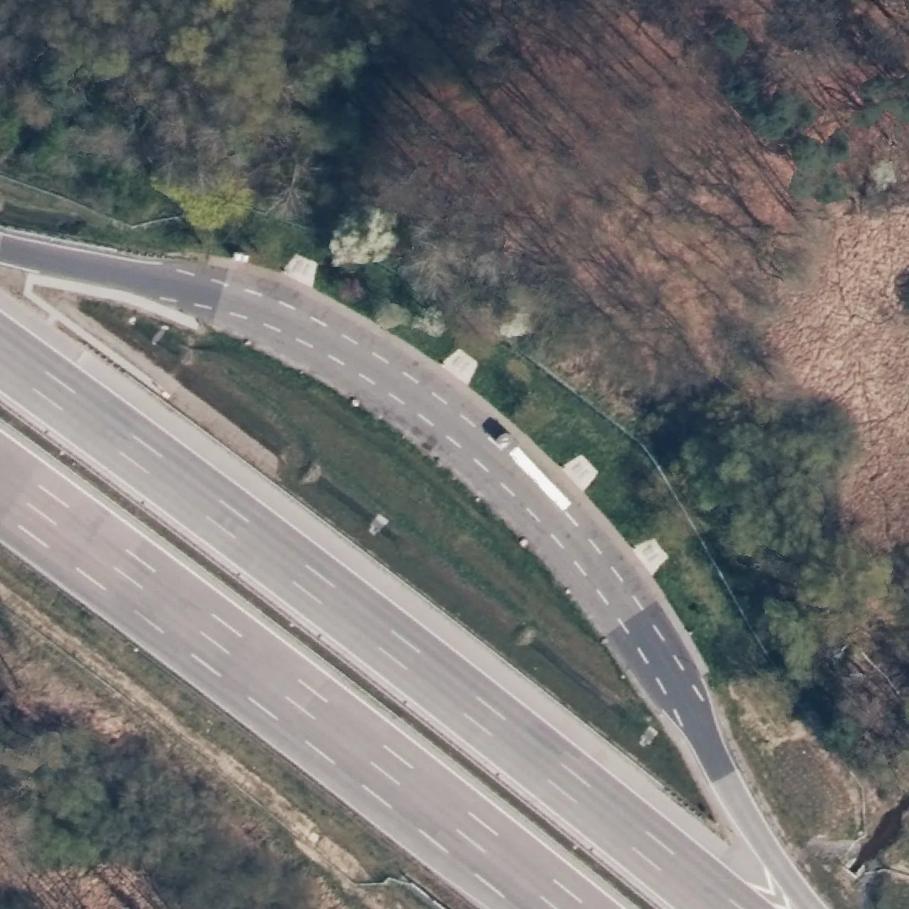 Aerial photo (orthophoto) of truck parking RA A10 km 181,59 Ri. West from 2023