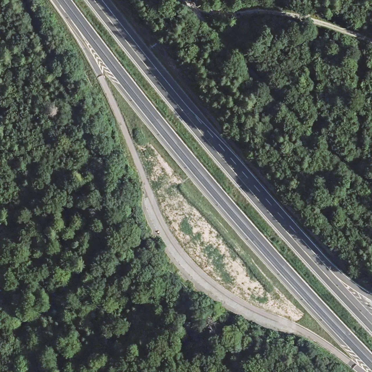 Aerial photo (orthophoto) of truck parking Volkersberg from 2023