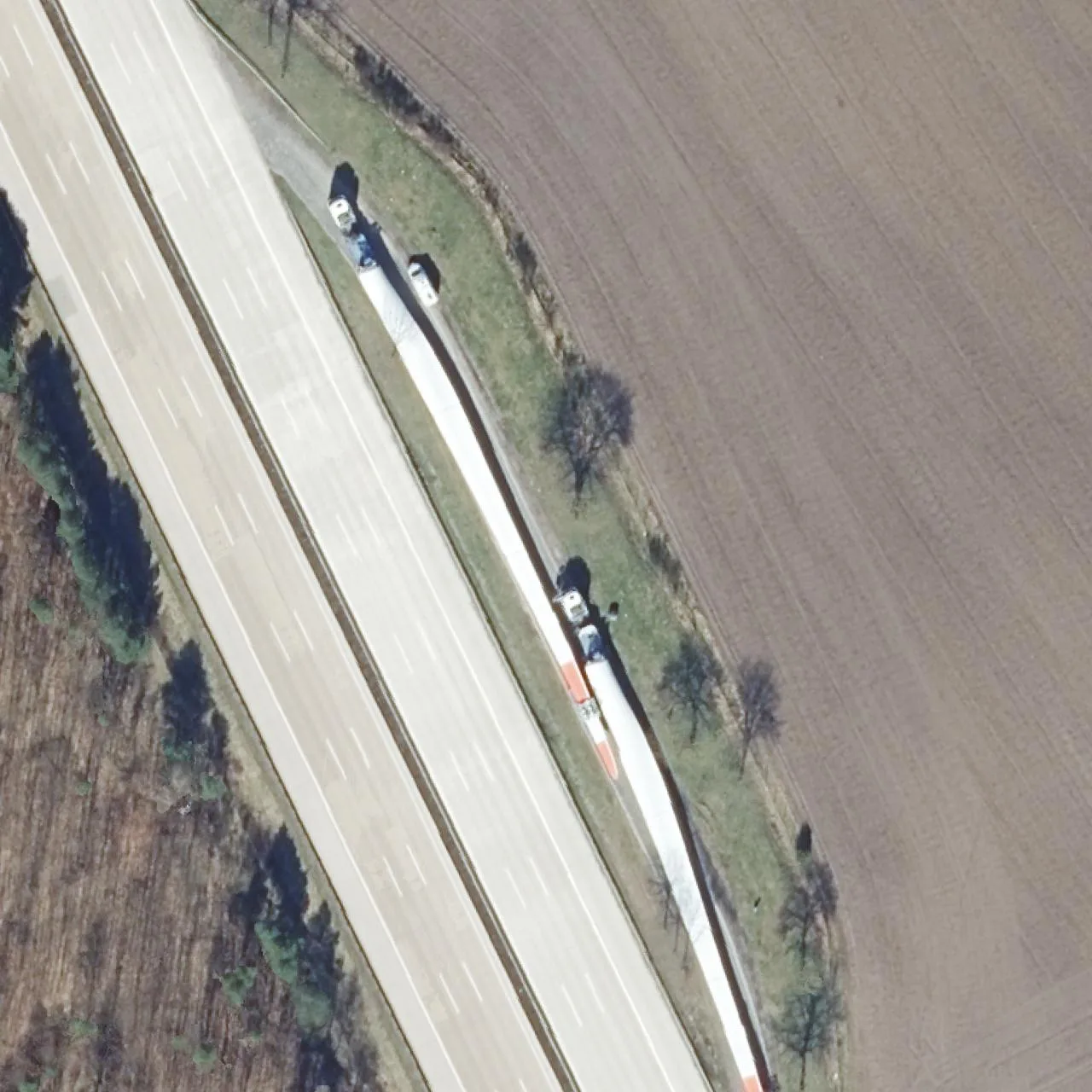 Aerial photo (orthophoto) of truck parking Südhorn Ost from 2025