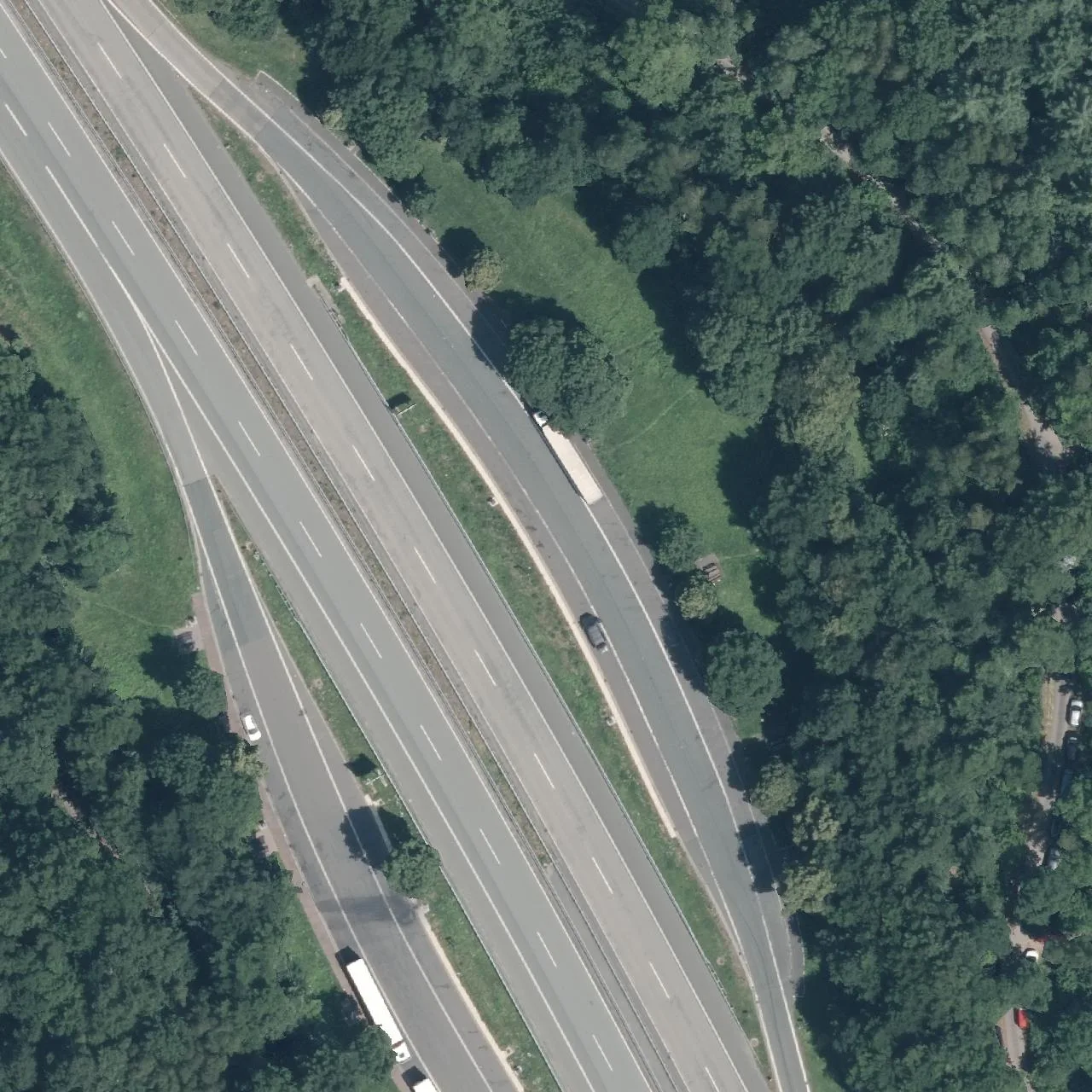 Aerial photo (orthophoto) of truck parking Krautseifen from 2023