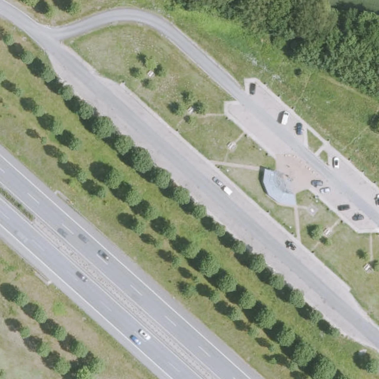Aerial photo (orthophoto) of truck parking Karkfeld Ost from 2025
