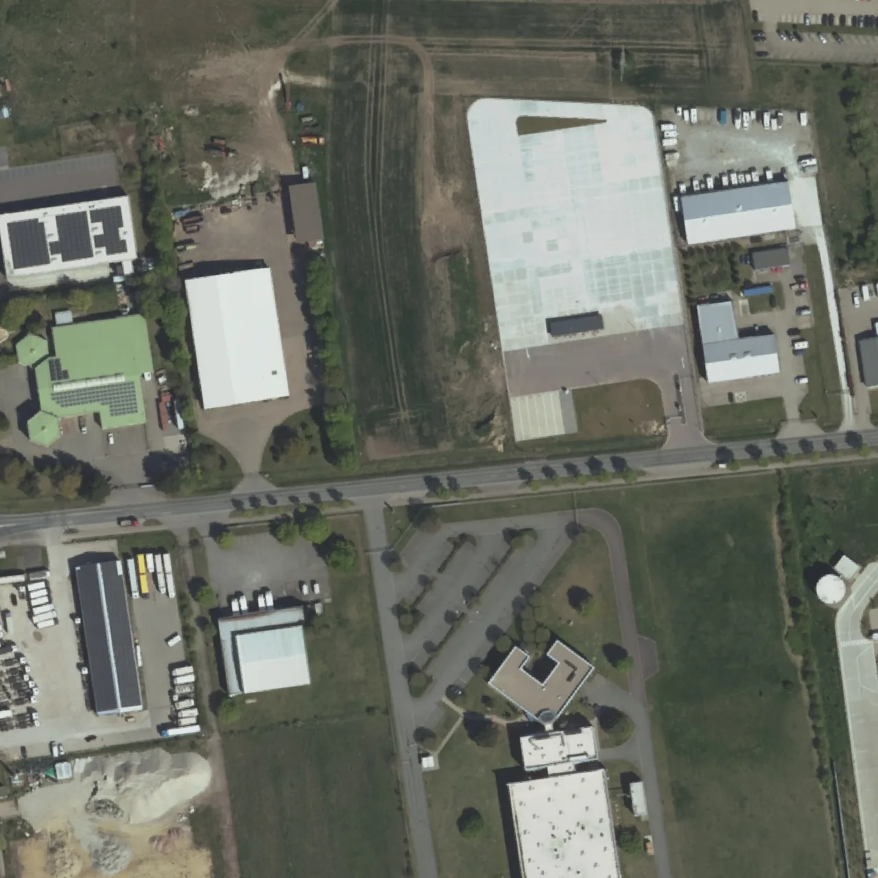 Aerial photo (orthophoto) of truck parking Secure Parking Osterweddingen from 2024