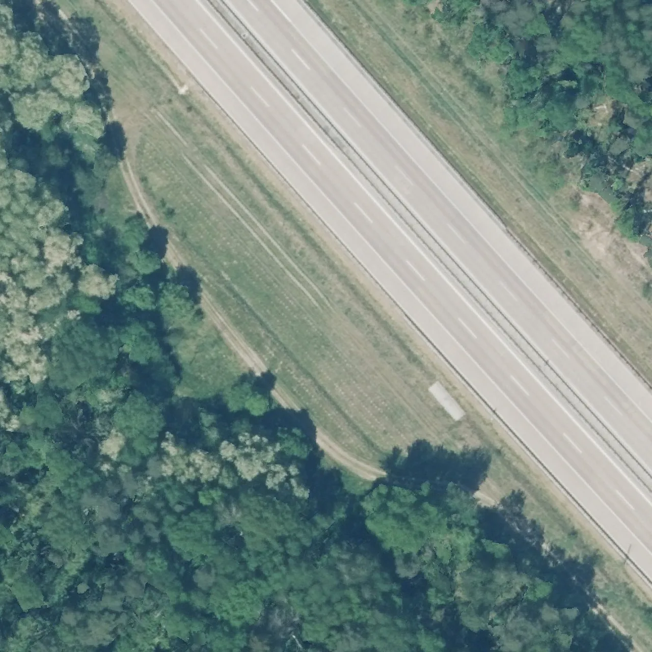 Aerial photo (orthophoto) of truck parking RA A24 km 222,045 Ri. Dreieck Havelland from 2024