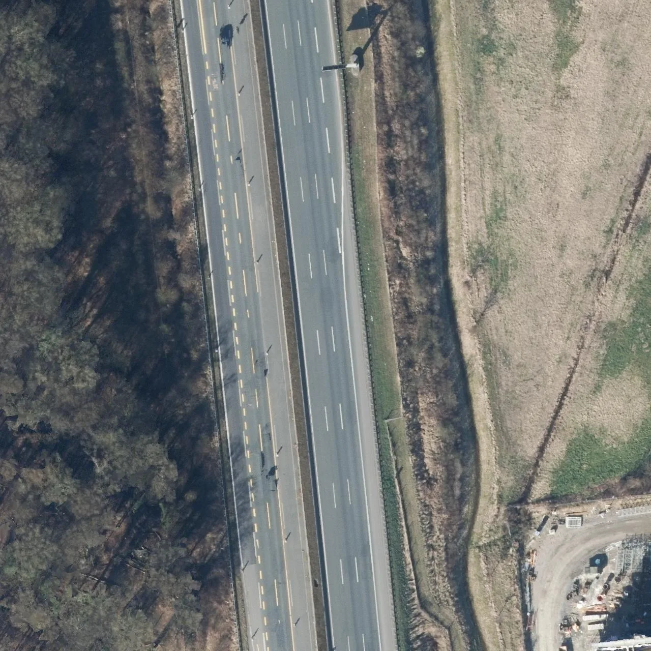 Aerial photo (orthophoto) of truck parking Kiebitzhain from 2024