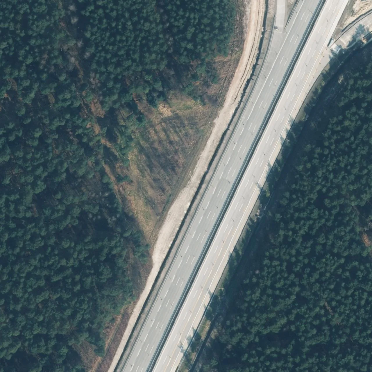 Aerial photo (orthophoto) of truck parking NI 42 West bei km 203,3 from 2025
