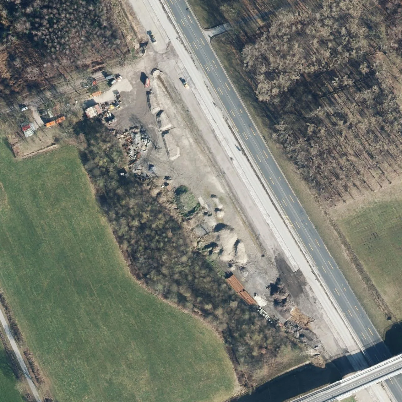 Aerial photo (orthophoto) of truck parking Davert from 2024