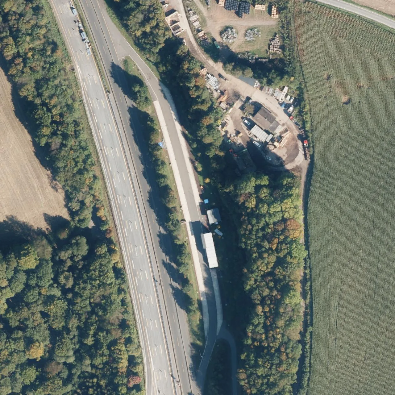 Aerial photo (orthophoto) of truck parking Rehweg from 2023