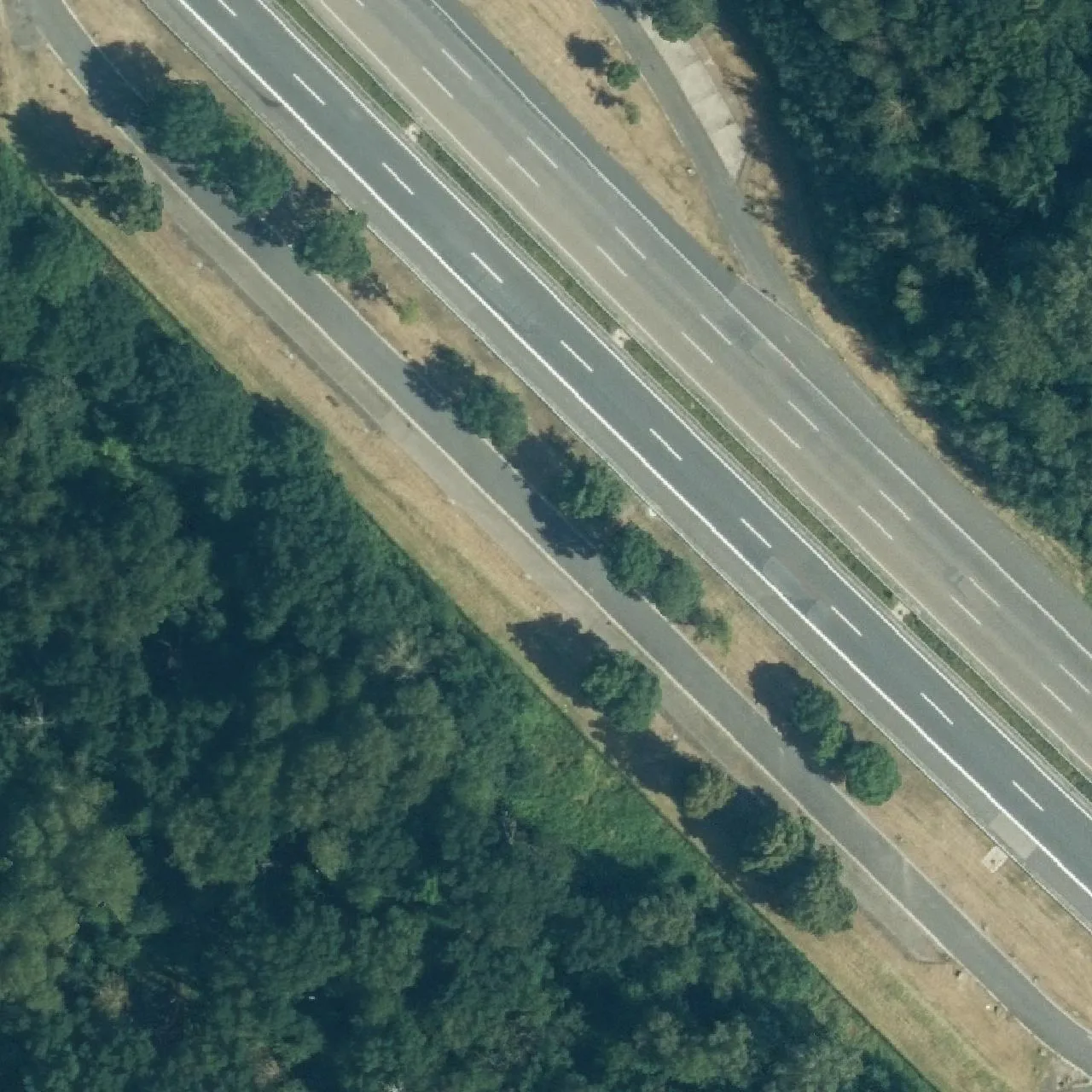Aerial photo (orthophoto) of truck parking Firnsbachtal Süd from 2024