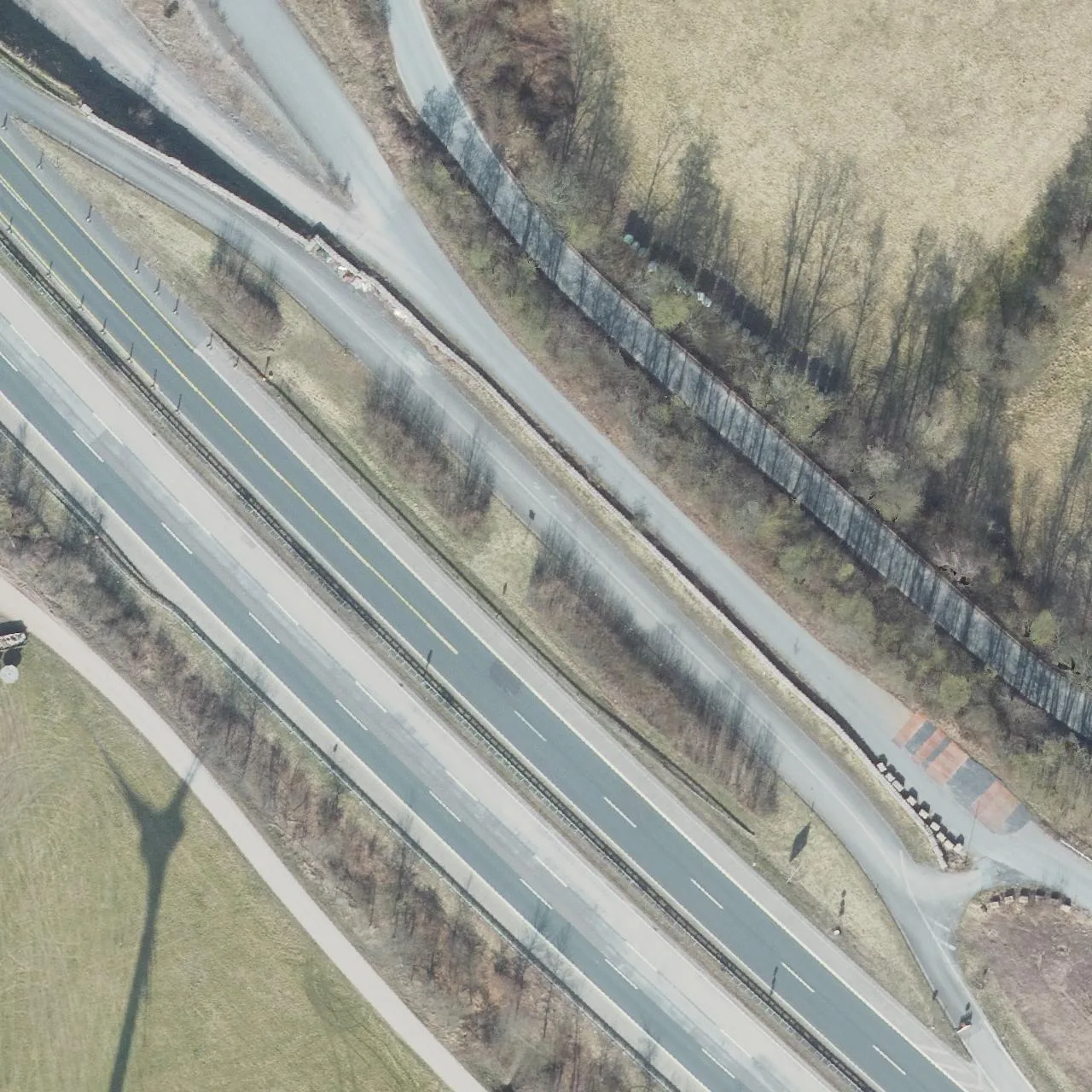 Aerial photo (orthophoto) of truck parking Brunsbecke from 2025