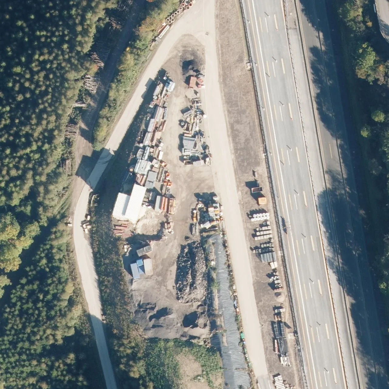 Aerial photo (orthophoto) of truck parking Sterbecker Siepen from 2023