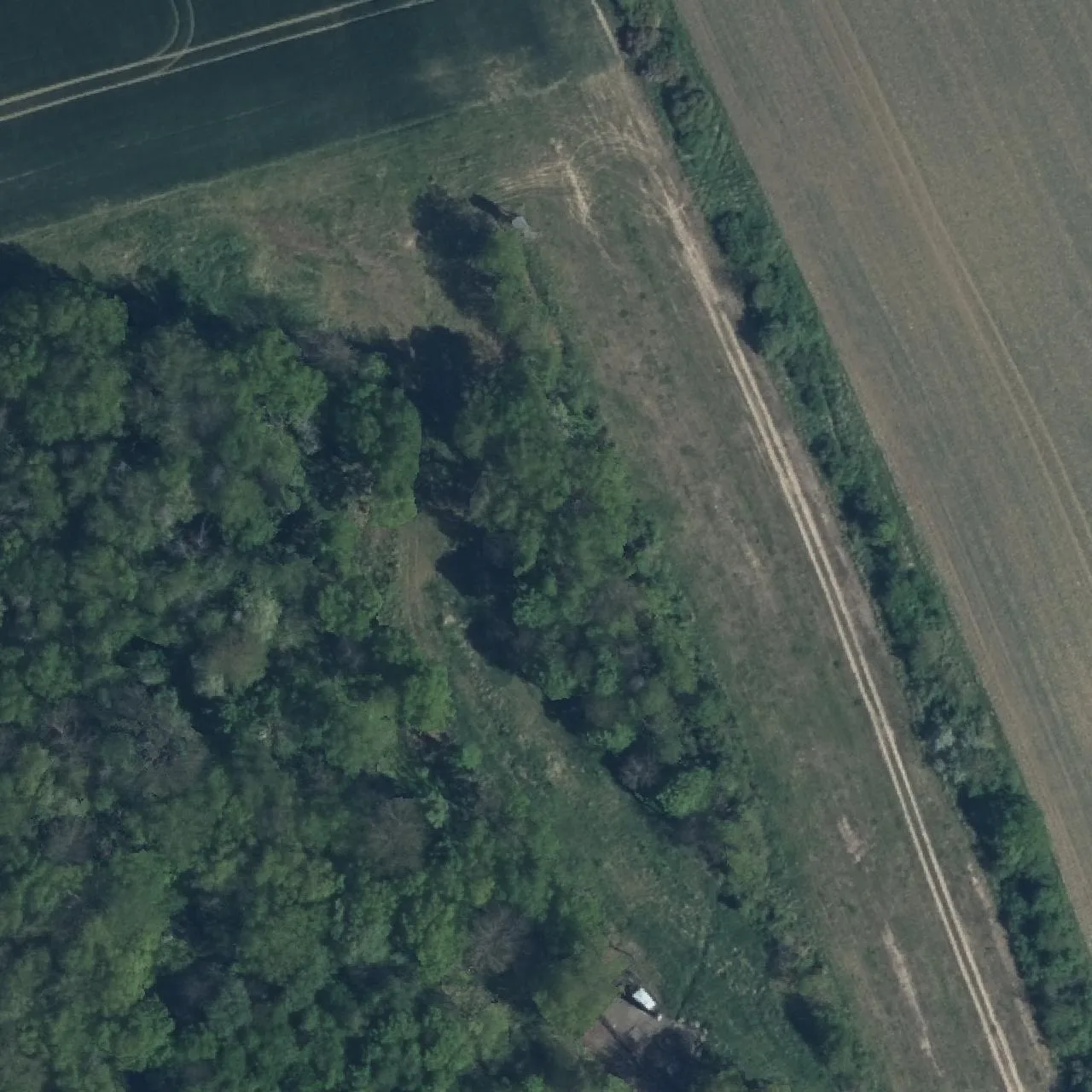 Aerial photo (orthophoto) of truck parking P Schorba Süd RÜCKBAU from 2024