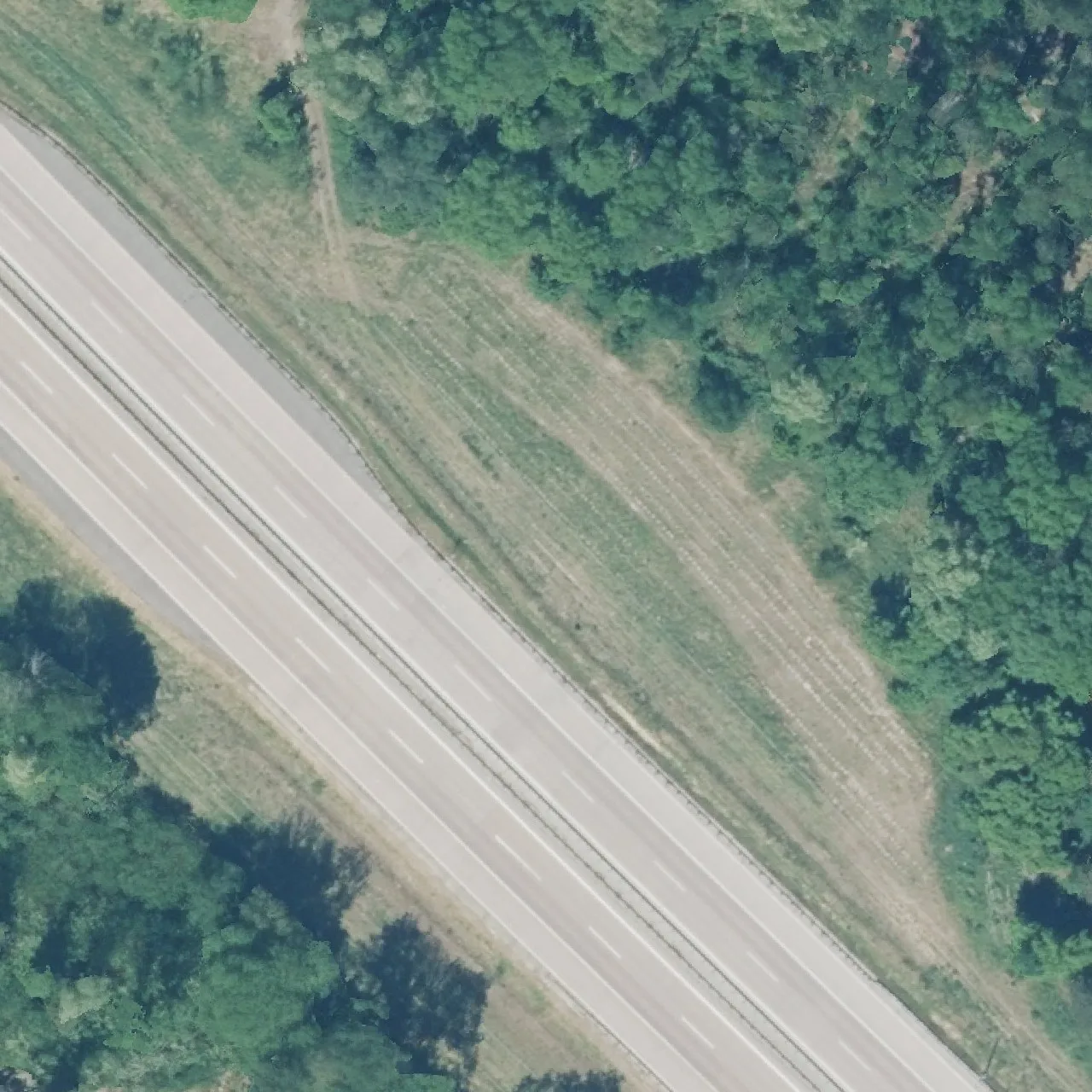 Aerial photo (orthophoto) of truck parking RA A24 km 222,362 Ri. Hamburg from 2024