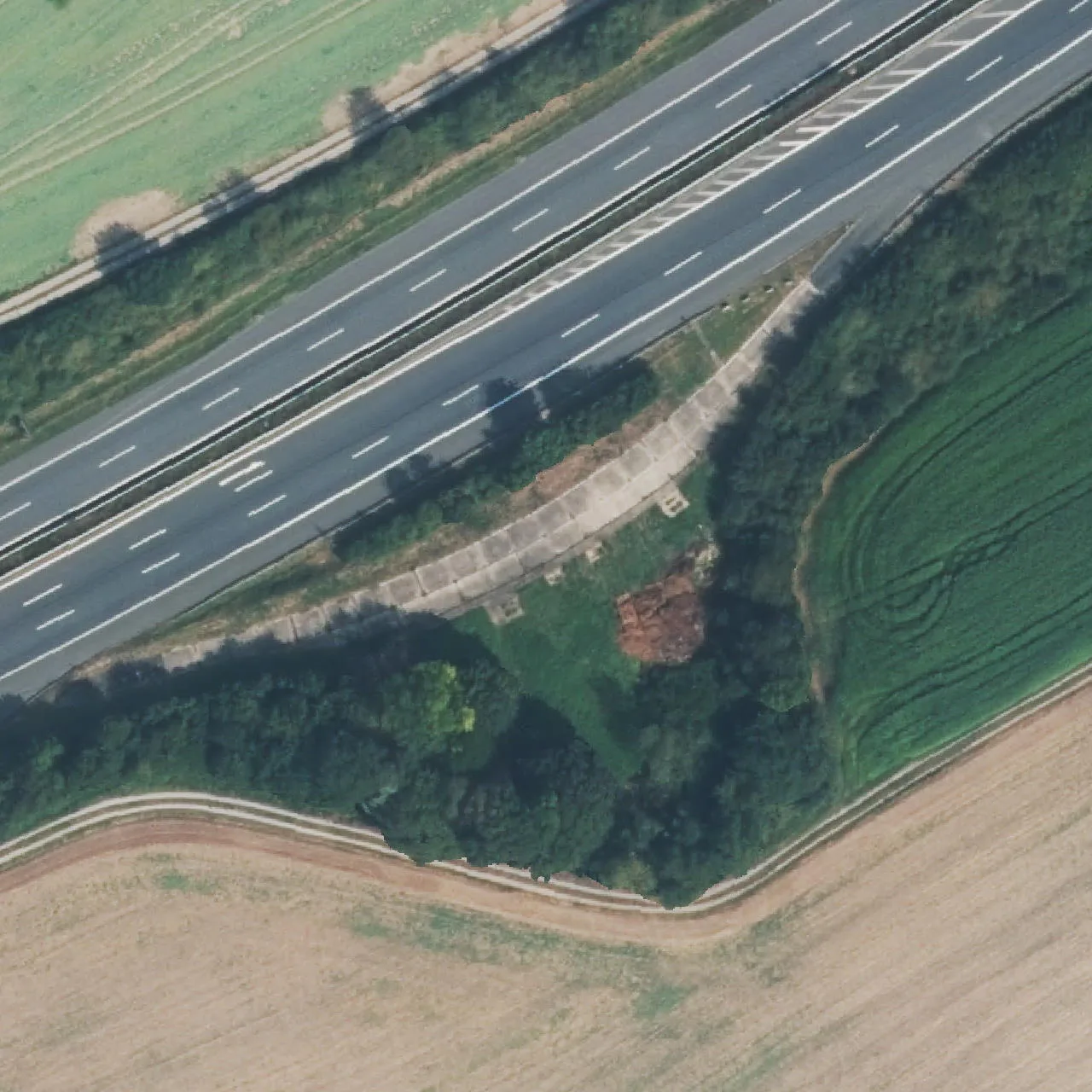 Aerial photo (orthophoto) of truck parking Fuchsbau Ost from 2024