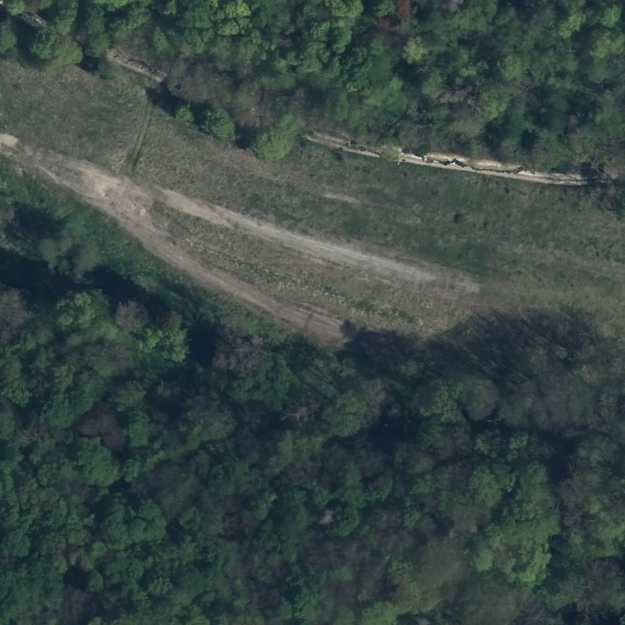 Aerial photo (orthophoto) of truck parking P Pösen RÜCKBAU from 2024