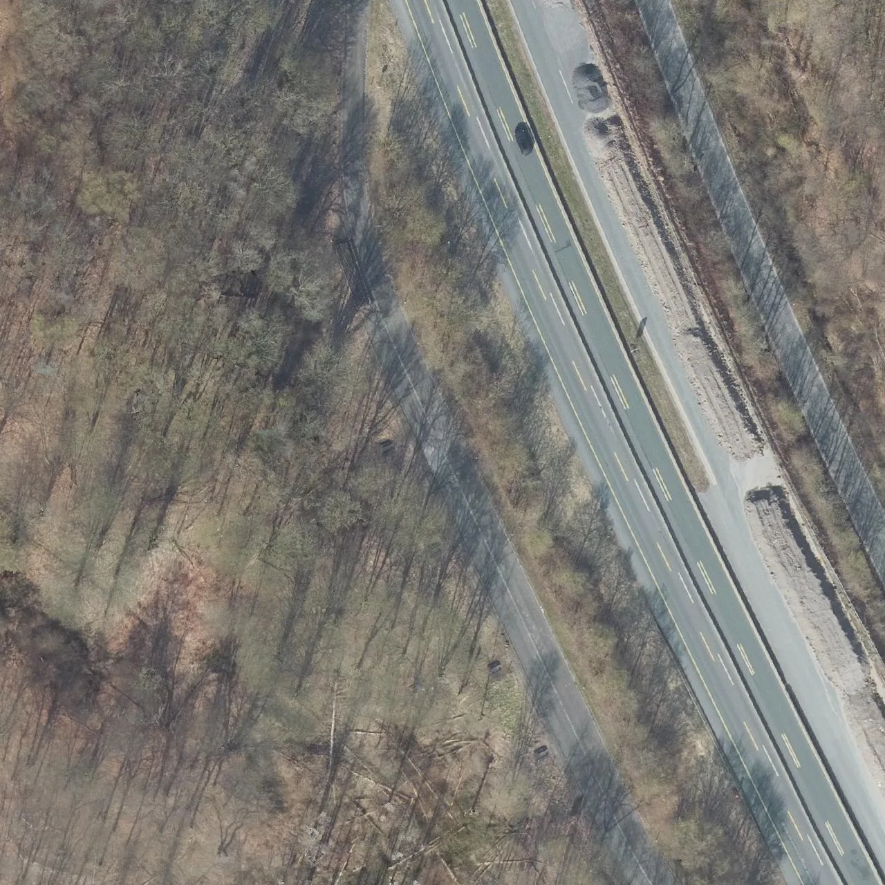 Aerial photo (orthophoto) of truck parking Waterhövel from 2025