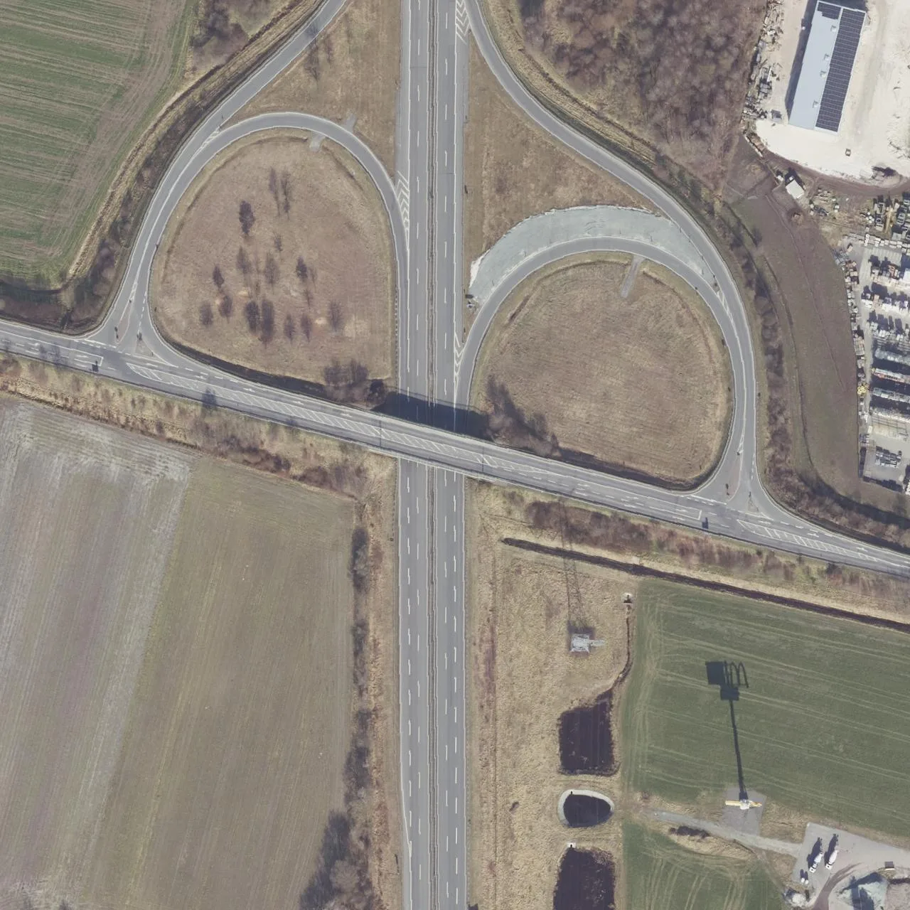 Aerial photo (orthophoto) of truck parking Autohof Rhede from 2025