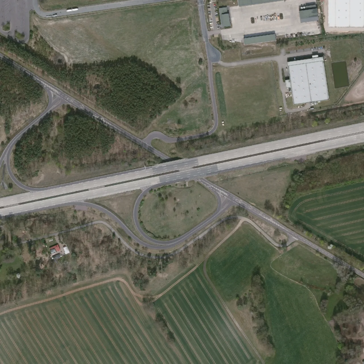 Aerial photo (orthophoto) of truck parking Euro Rastpark Theeßen from 2025