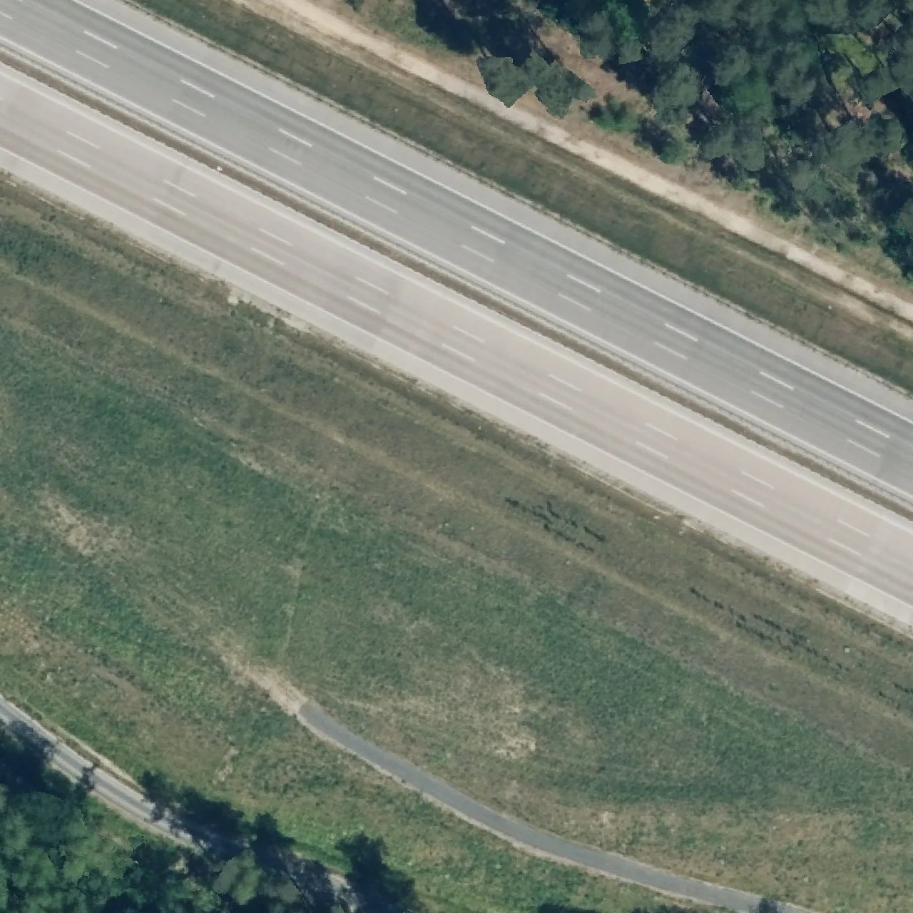 Aerial photo (orthophoto) of truck parking RA A10 km 176,383 Ri. Süd from 2024