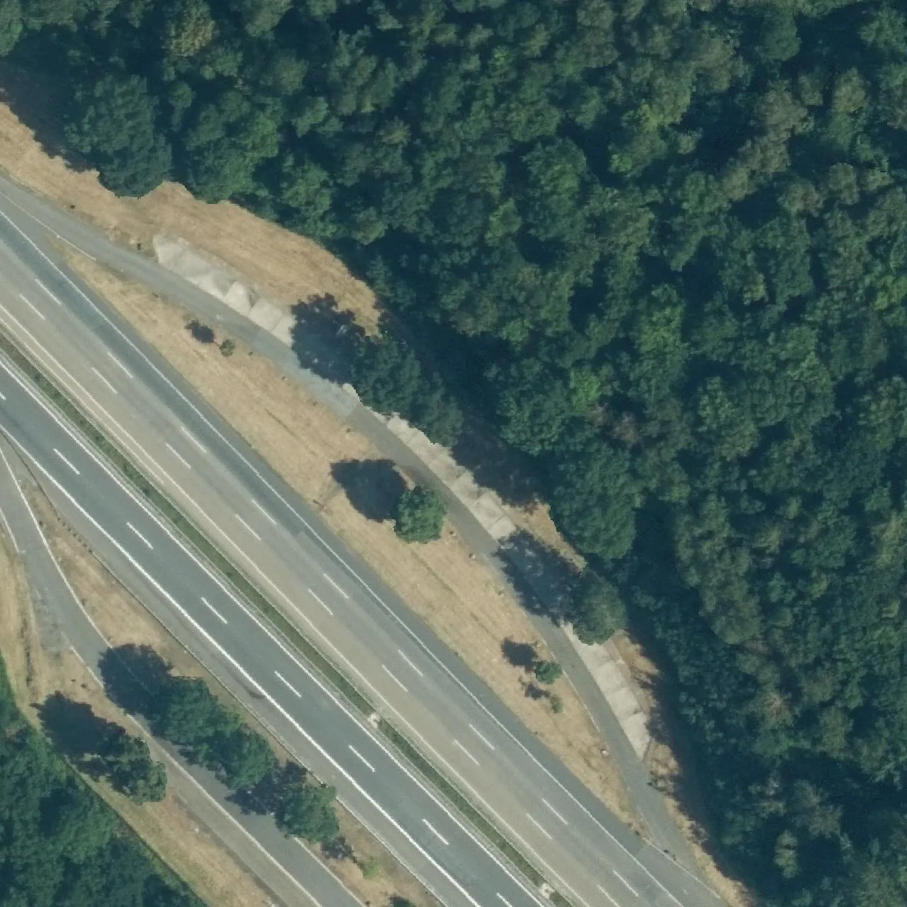 Aerial photo (orthophoto) of truck parking Hirzstein Nord from 2024
