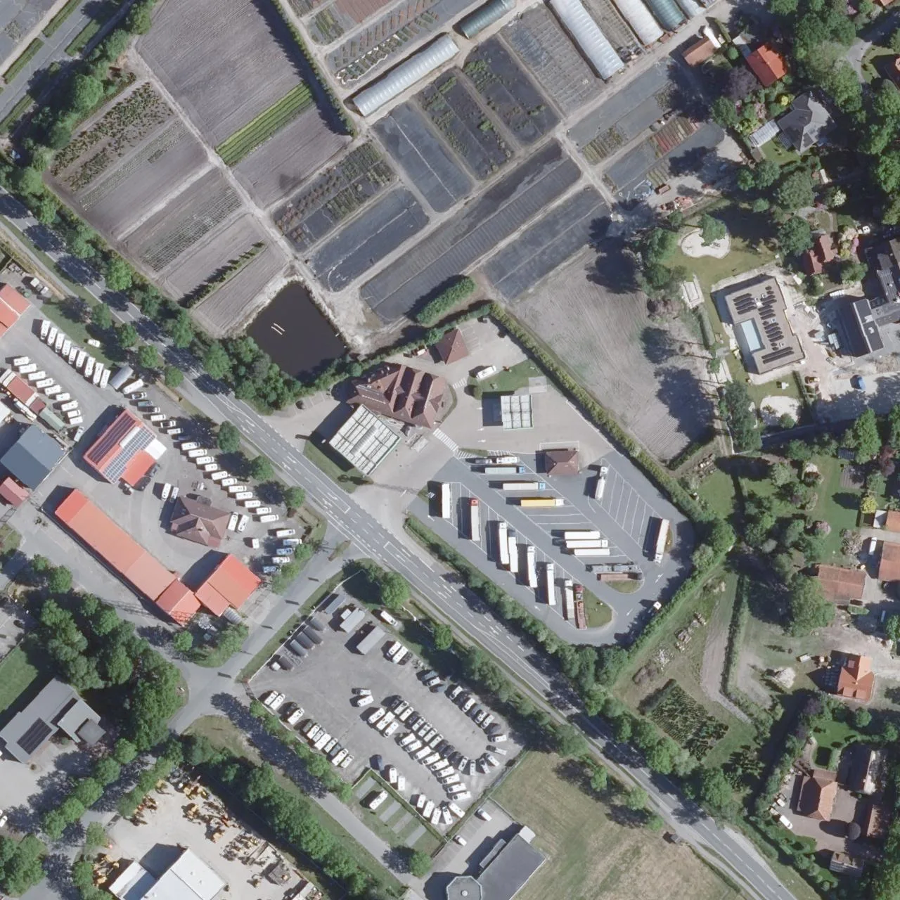Aerial photo (orthophoto) of truck parking HEM-Autohof WST-Moorburg from 2023