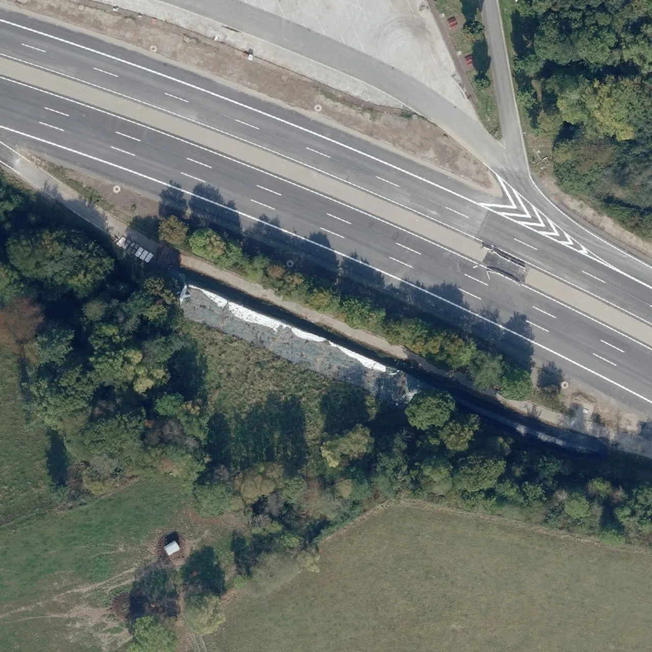 Aerial photo (orthophoto) of truck parking Dickenwalze from 2023