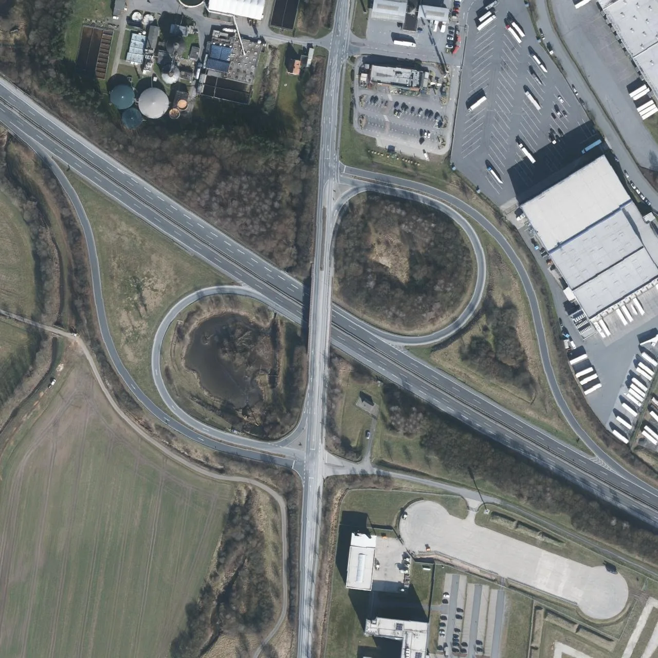 Aerial photo (orthophoto) of truck parking Dissen (L-Port) from 2025