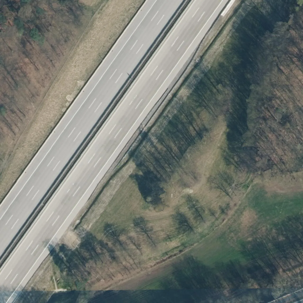 Aerial photo (orthophoto) of truck parking NI 41 Ost bei km 198,1 from 2025
