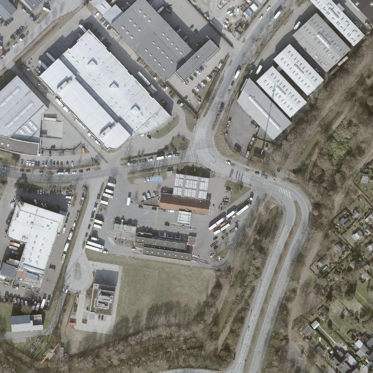 Aerial photo (orthophoto) of truck parking Autohof Allermöhe from 2025