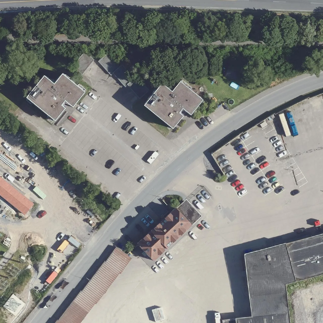 Aerial photo (orthophoto) of truck parking Paderborn from 2024