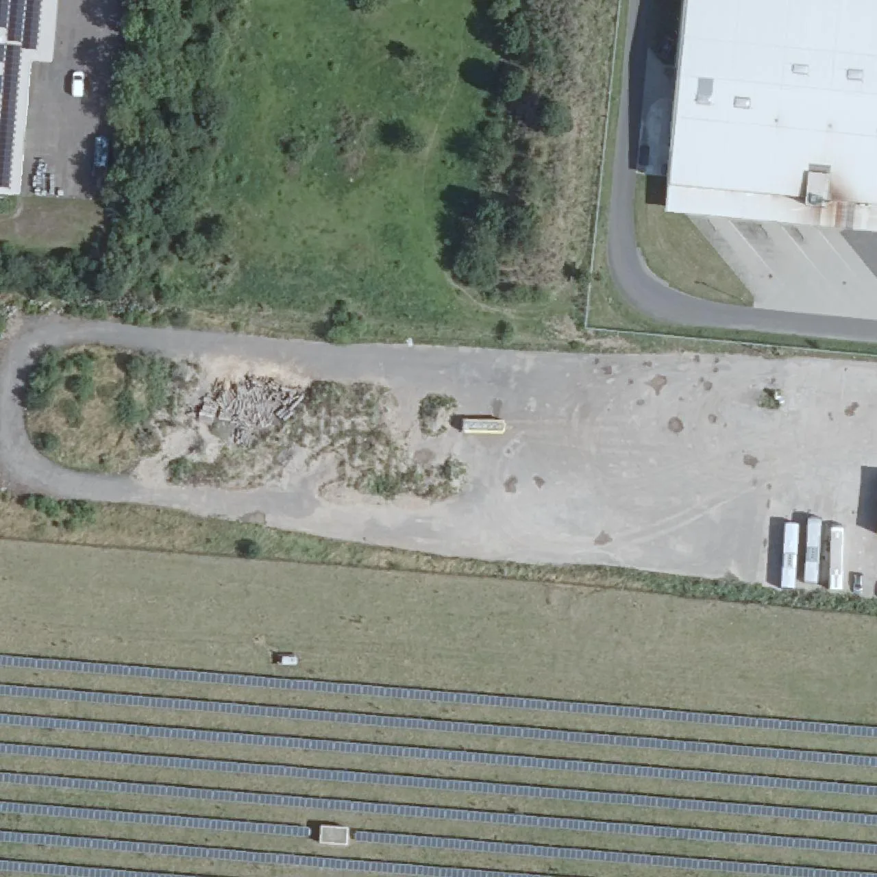 Aerial photo (orthophoto) of truck parking Ortlepp Tankstelle & Imbiss from 2024