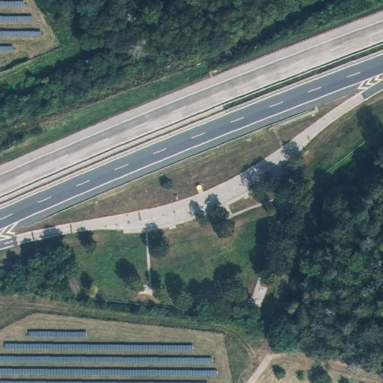 Aerial photo (orthophoto) of truck parking Löchle Ost from 2024