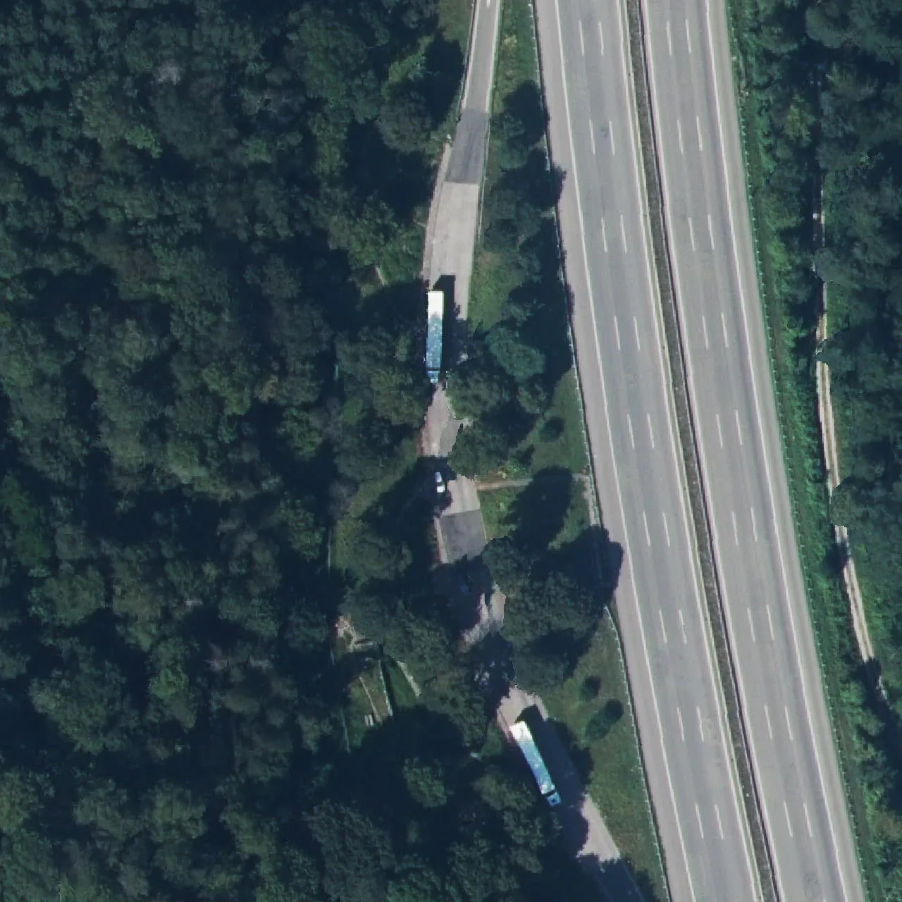Aerial photo (orthophoto) of truck parking Reisberg from 2024