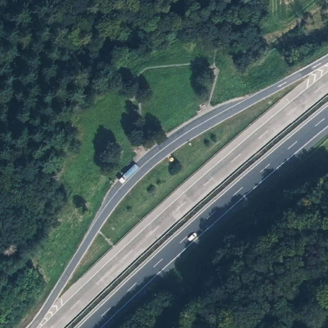 Aerial photo (orthophoto) of truck parking Löchle West from 2024