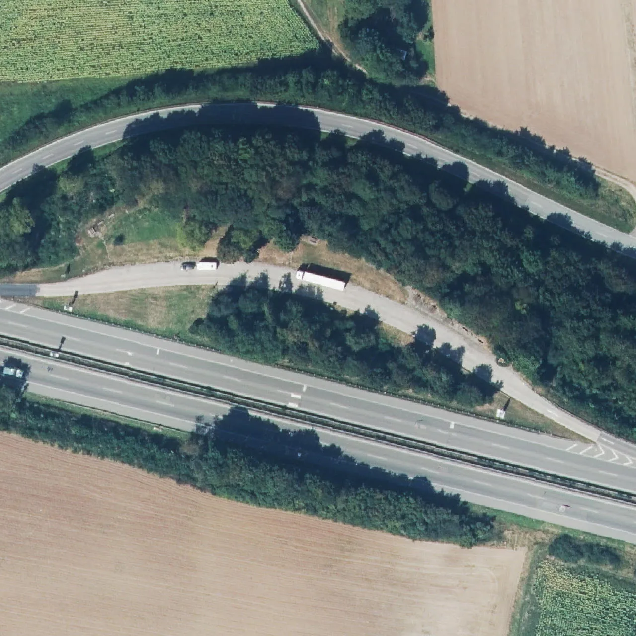 Aerial photo (orthophoto) of truck parking Wimmental from 2024