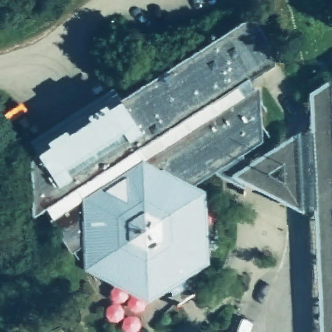 Aerial photo (orthophoto) of truck parking Lonetal West from 2024