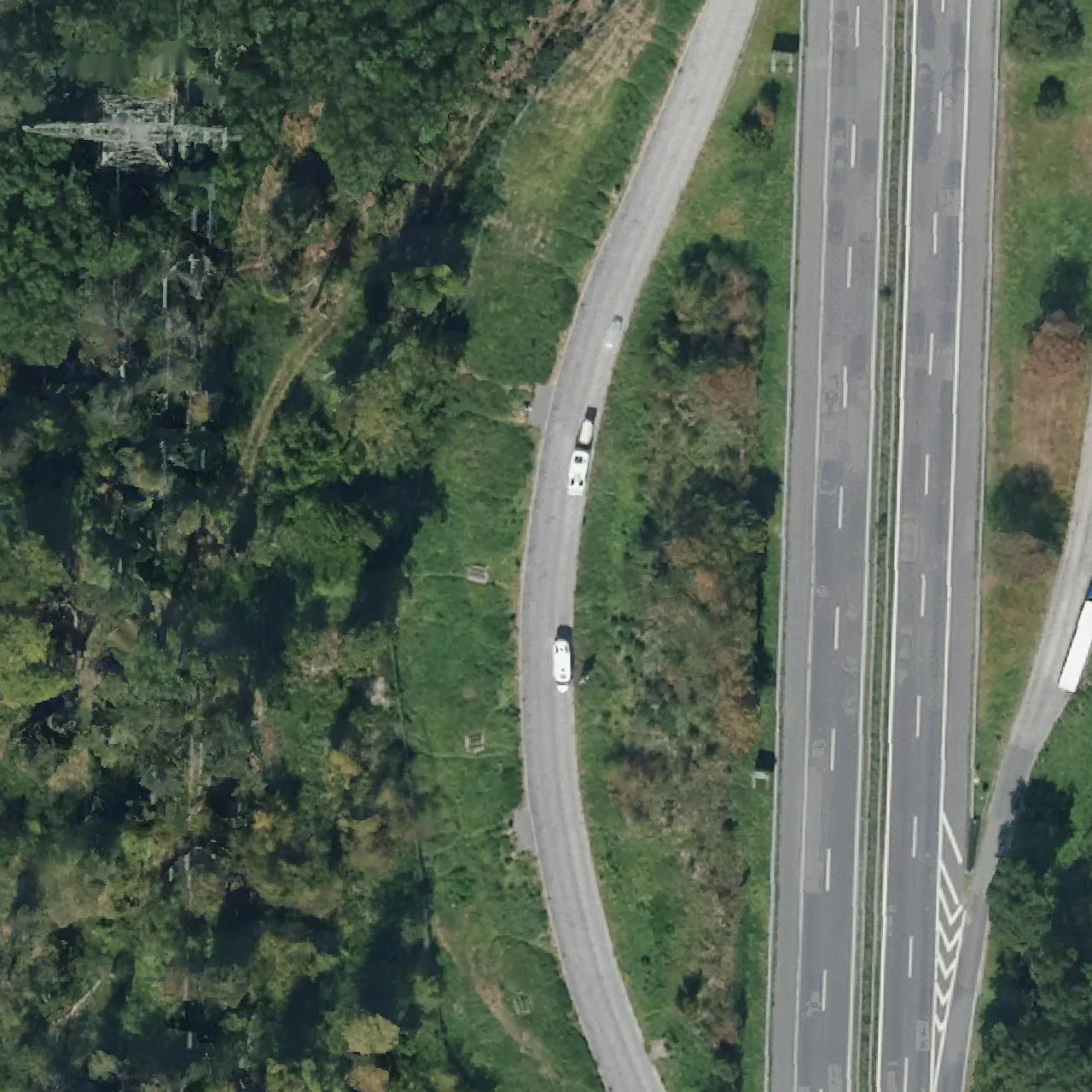 Luftbild (Orthofoto) des LKW-Parkplatzes Sternbuckel aus dem Jahr 2023