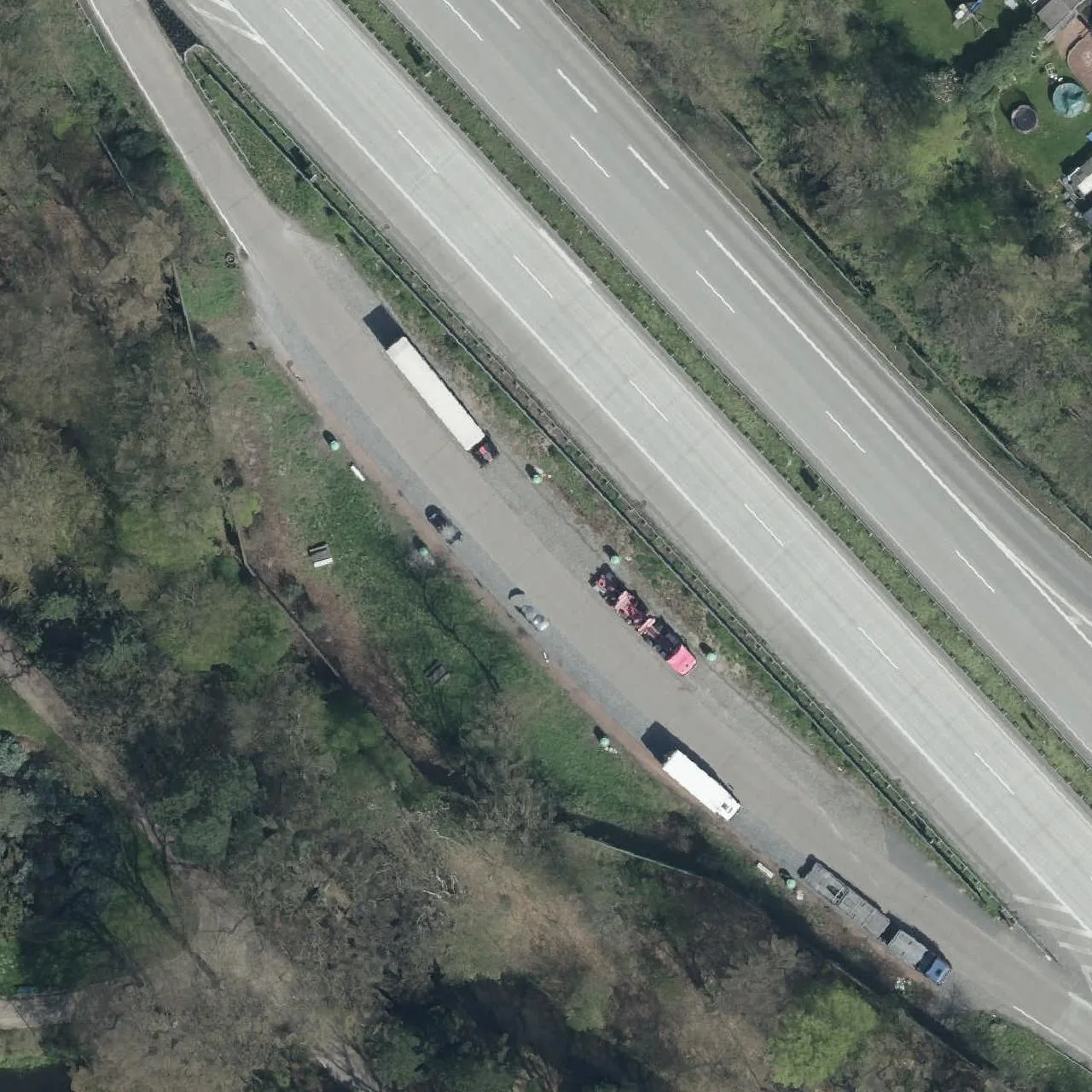 Aerial photo (orthophoto) of truck parking Mittelkämpe from 2025