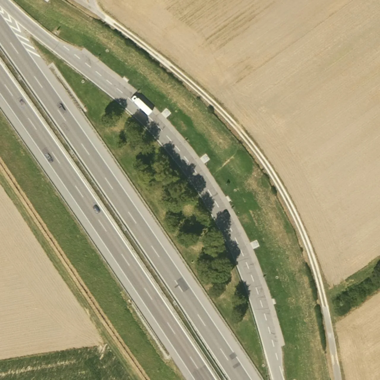 Aerial photo (orthophoto) of truck parking Winterhalde Ost from 2022