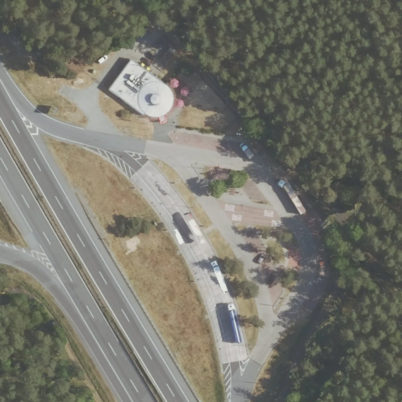 Aerial photo (orthophoto) of truck parking Prignitz Ost from 2023
