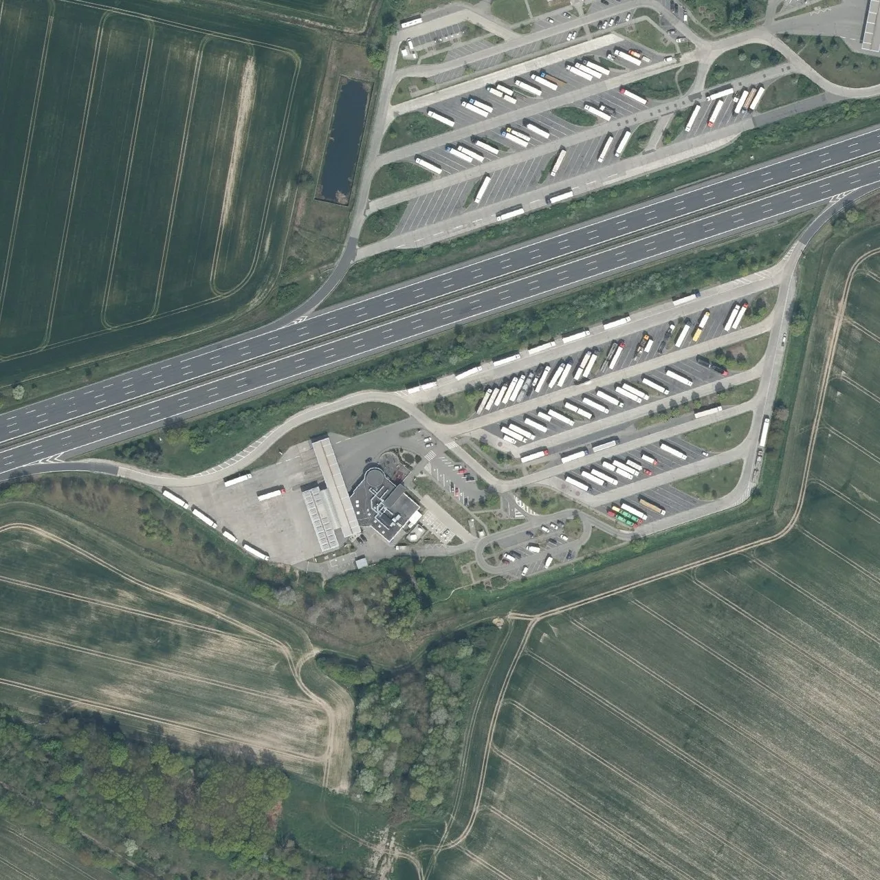 Aerial photo (orthophoto) of truck parking Am Fichtenplan Süd from 2023