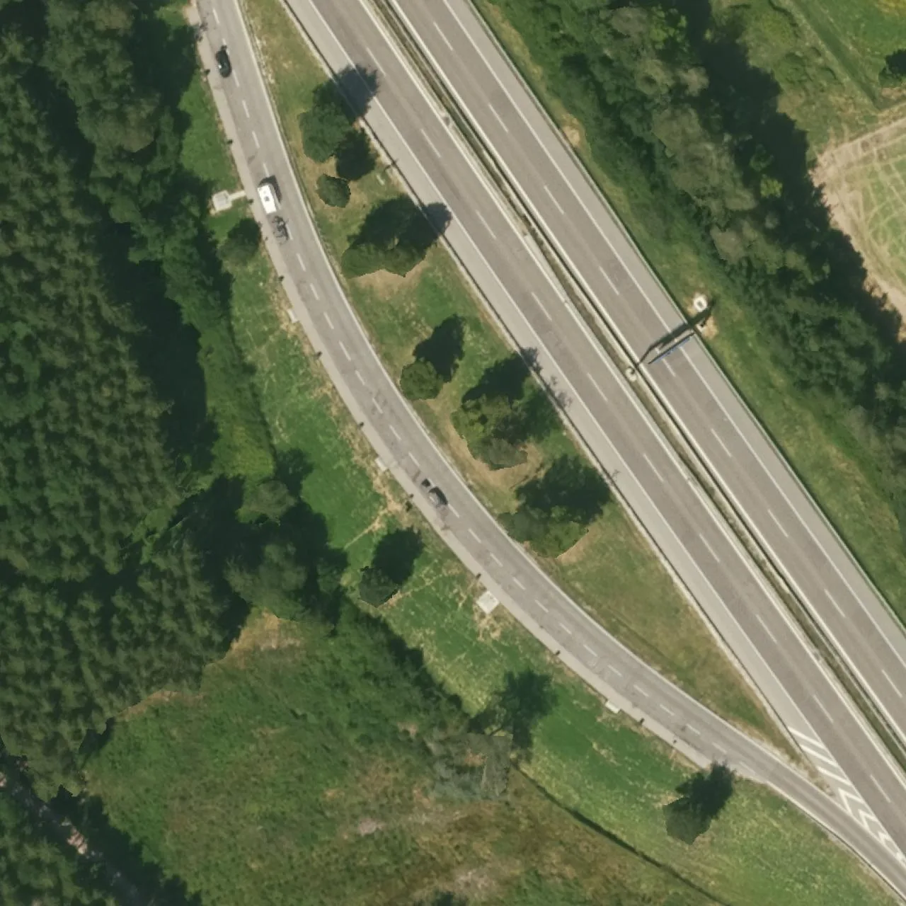 Aerial photo (orthophoto) of truck parking Buchenberg West from 2022