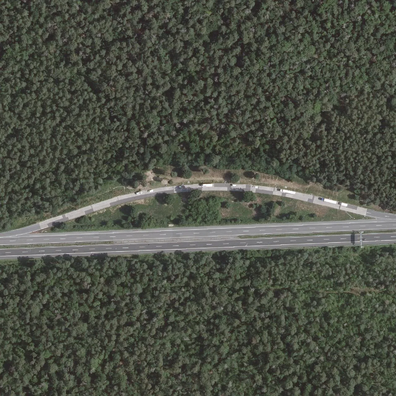 Aerial photo (orthophoto) of truck parking Rennschlag from 2023