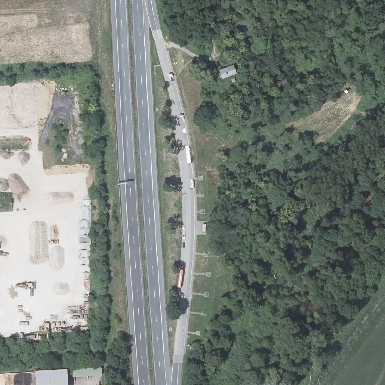 Aerial photo (orthophoto) of truck parking Nachtweide  from 2023