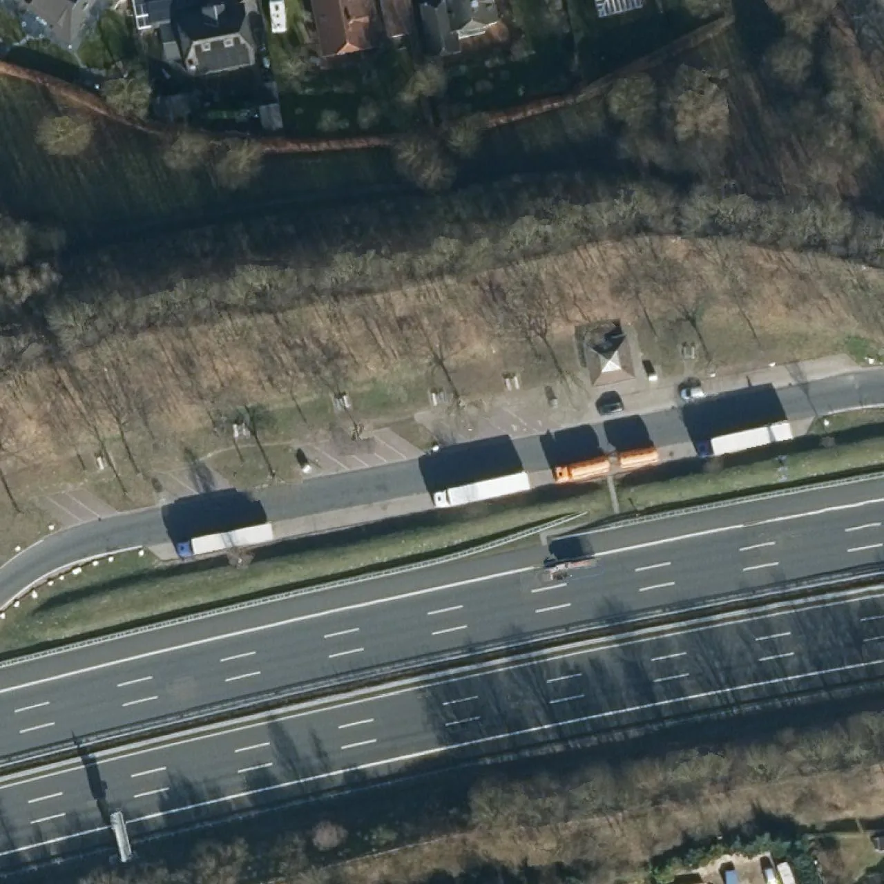 Aerial photo (orthophoto) of truck parking Thünen Nord (NI 15 N) from 2024