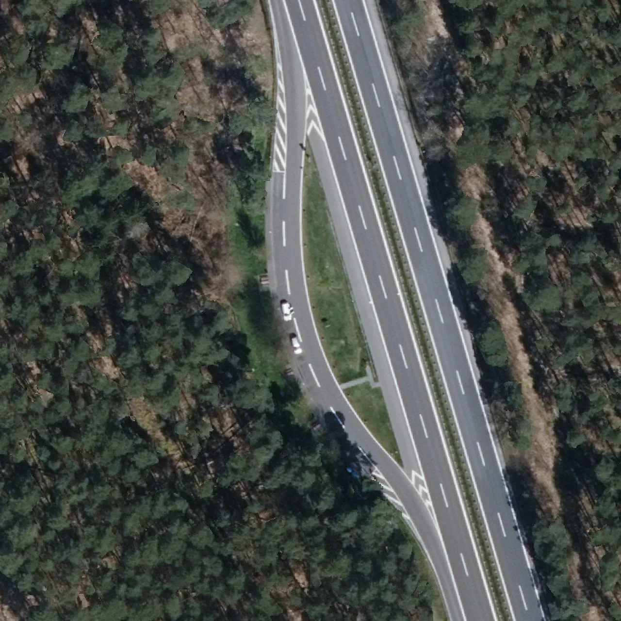 Aerial photo (orthophoto) of truck parking RA A13 km 80,292 Ri. Dresden from 2023