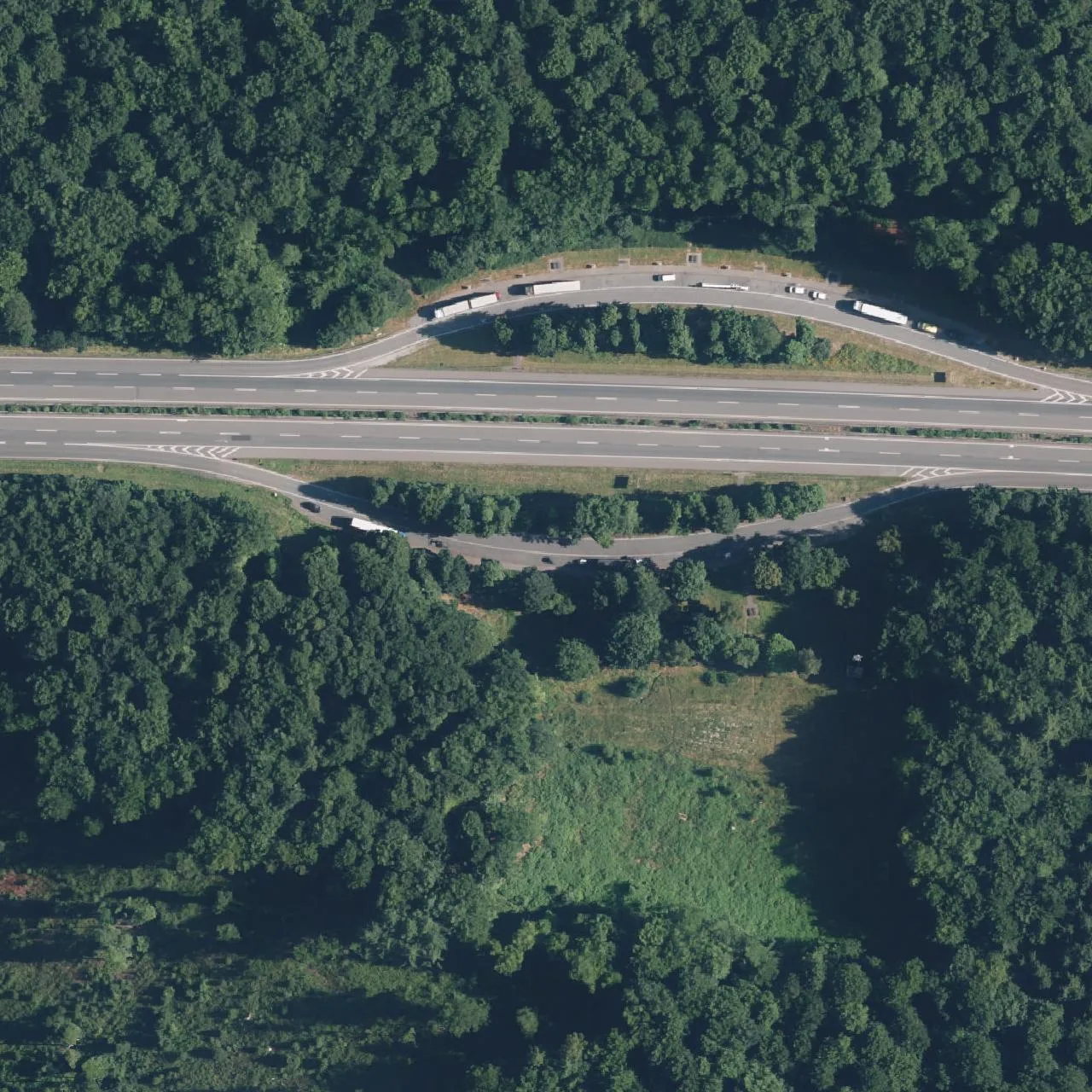 Aerial photo (orthophoto) of truck parking Blankenrode (Nord) from 2023