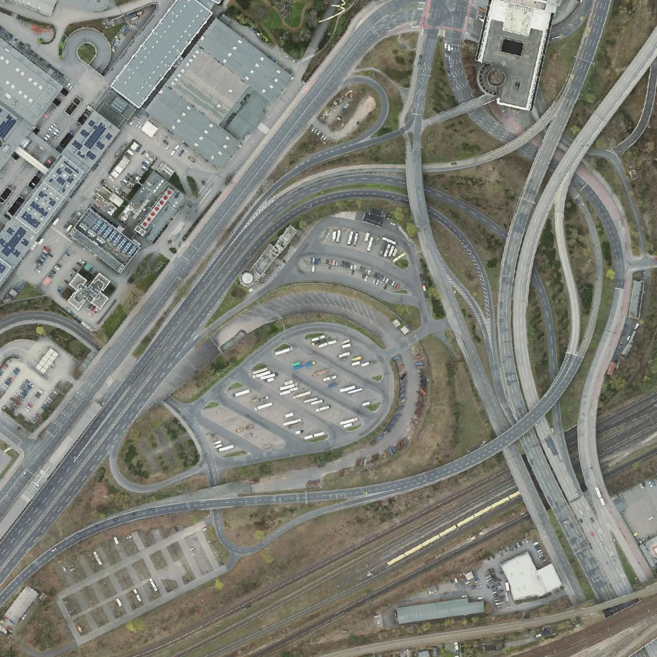 Aerial photo (orthophoto) of truck parking Avus  from 2025